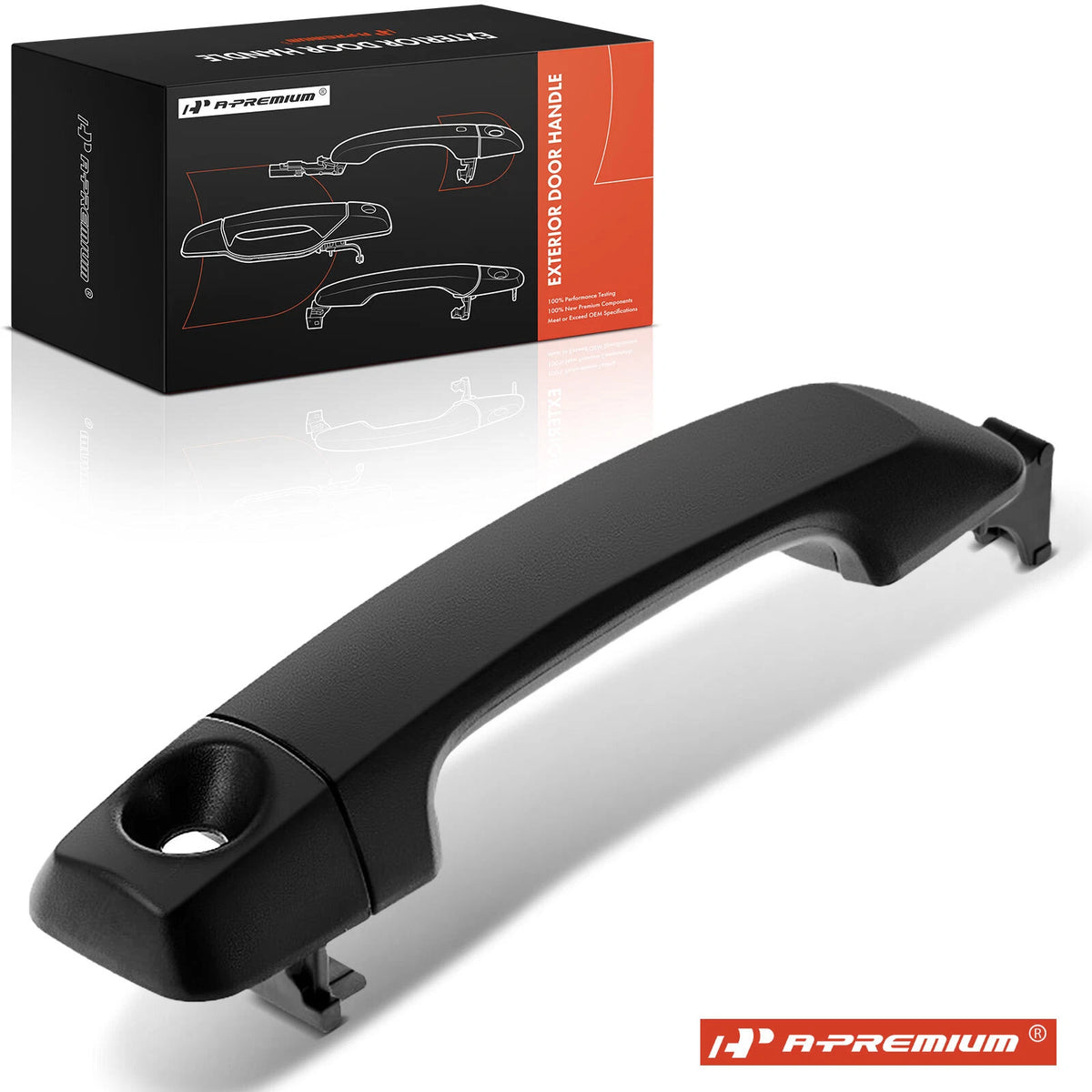 Front Texture Black Exterior Door Handle for Toyota Tundra (2007–2019) 69210-0C010, 69217-0C010, 81295