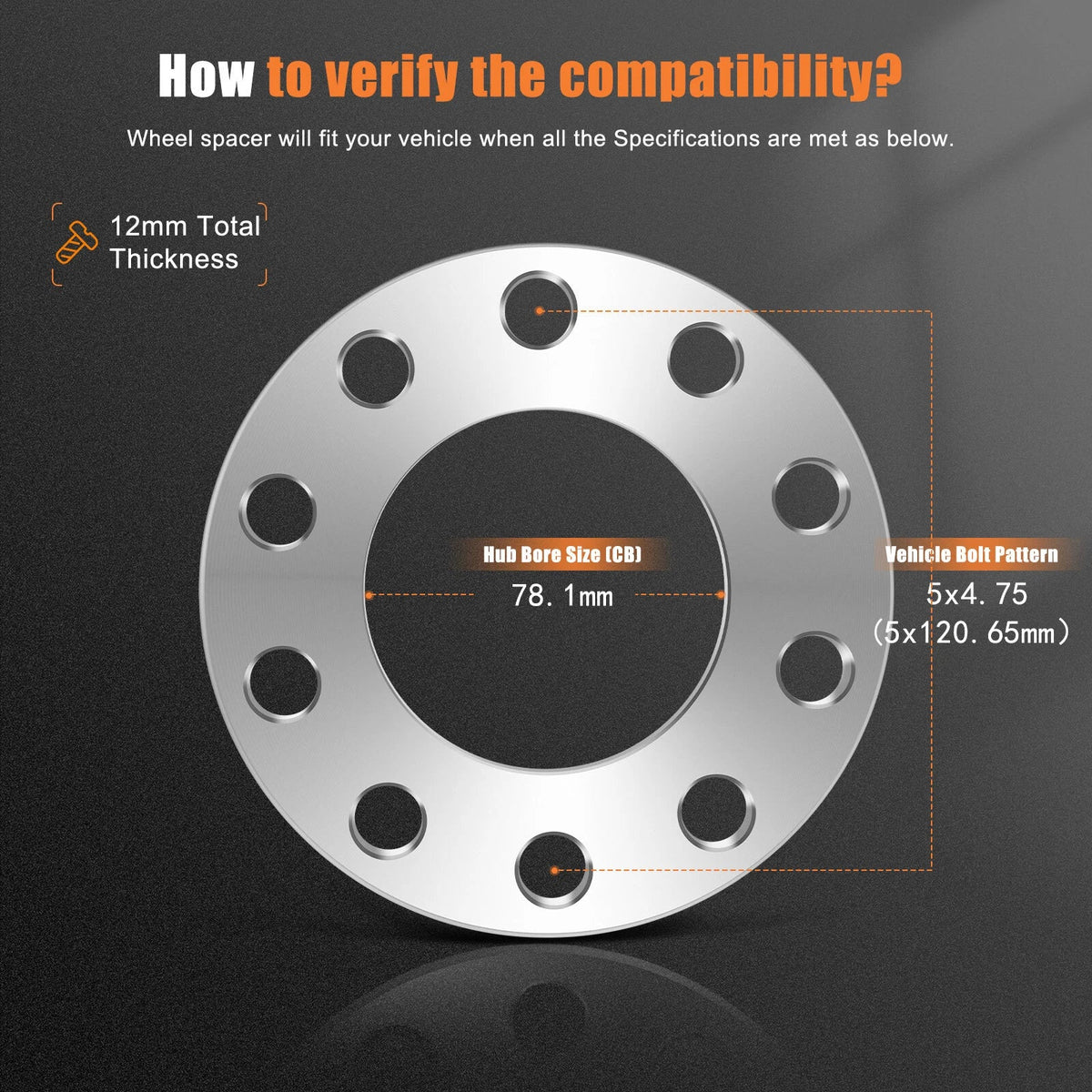 2X Wheel Spacers for Pontiac Firebird Chevrolet Corvette Camaro