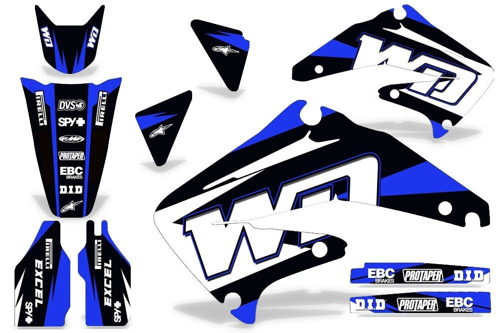 Graphics Kit for Honda CRF450R (2002–2004) - Blue Decal Wrap Sticker