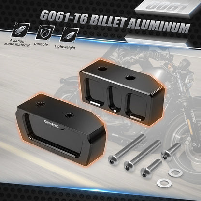 1" / 2" Kickstand Lift Block Riser Set for Harley Iron 1200 XL1200NS (2018–2019)