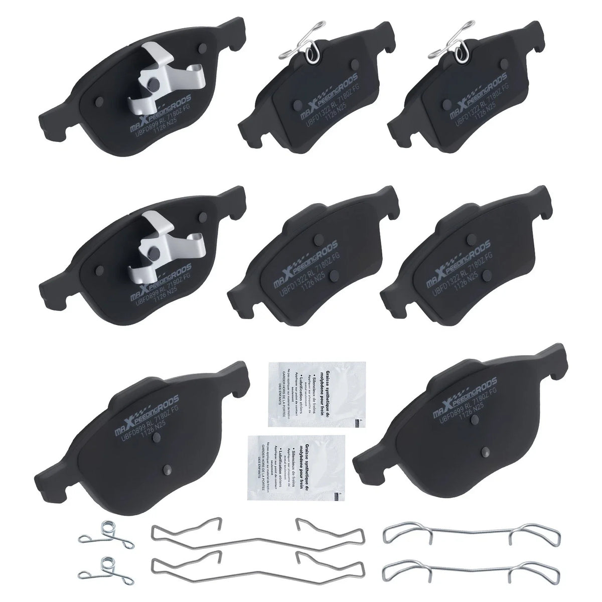 Ceramic Brake Pads Kit for Mazda 3 (2005–2013), Mazda 5 (2006–2010, 2012–2015)