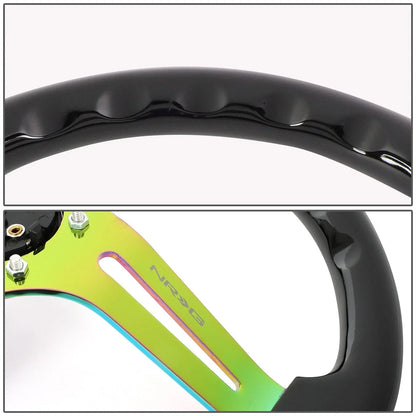 35cm Deep Dish Neo Chrome Steering Wheel for NRG