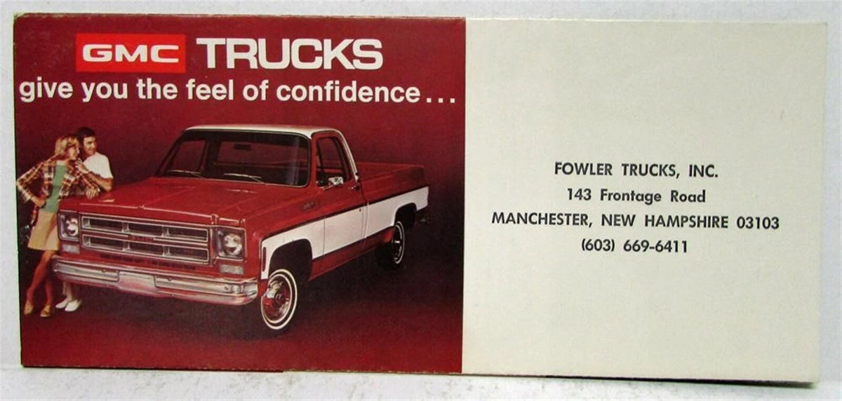 GMC Jimmy Sprint Pickup Suburban Astro Trucks Sales Mailer Folder (1975)