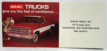 GMC Jimmy Sprint Pickup Suburban Astro Trucks Sales Mailer Folder (1975)