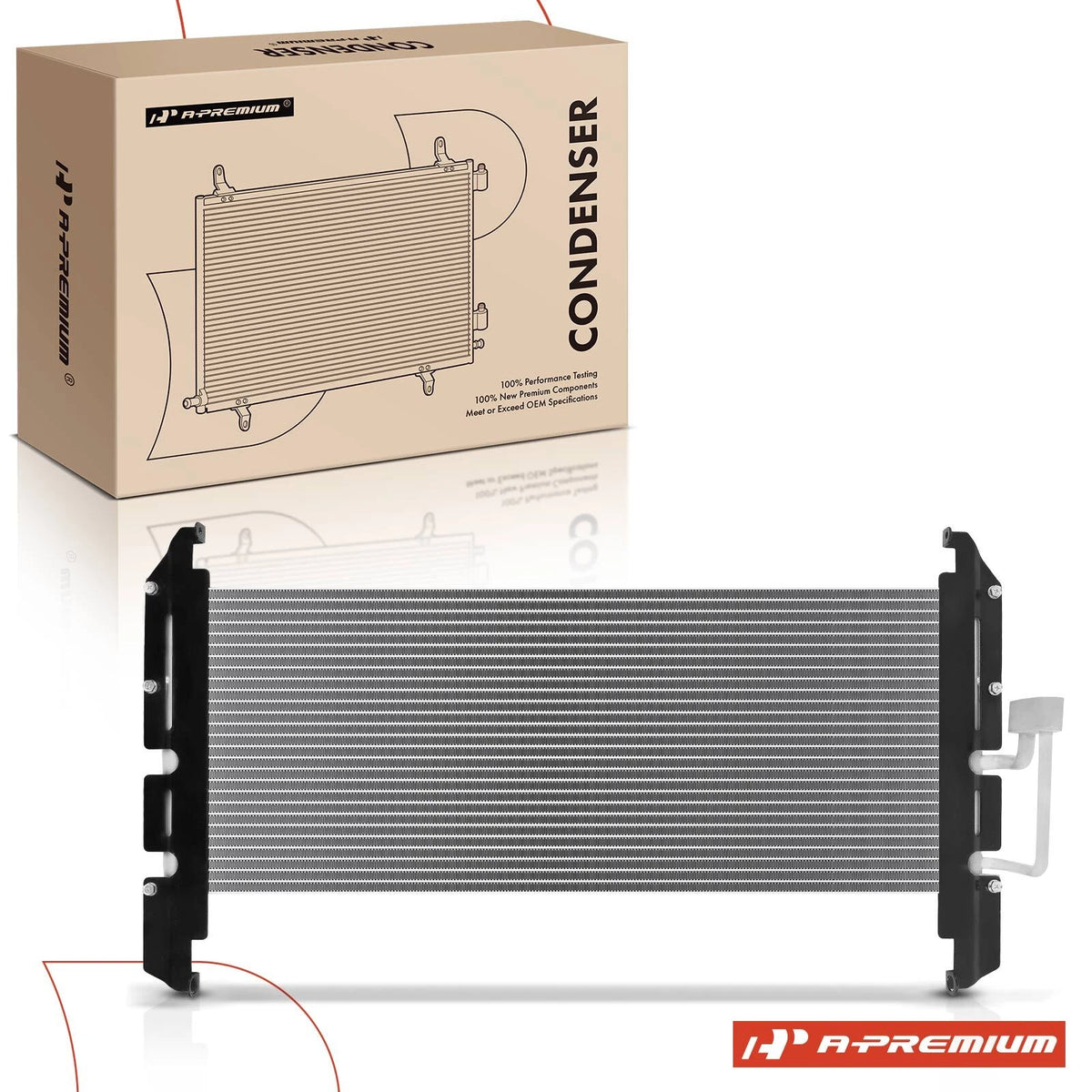 A-Premium A/C Condenser w/ Bracket for Chevrolet Prizm (1998–2002) 52475984
