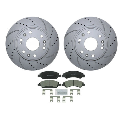 Front Brake Kit with Drilled 330mm Rotors & Bosch Pads for Cadillac Chevy GMC