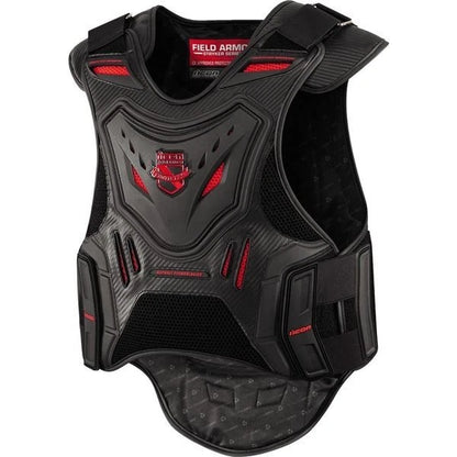 ICON Stryker Field Armor Vest S/M Black/Red for Motorcycle (2701-0510)