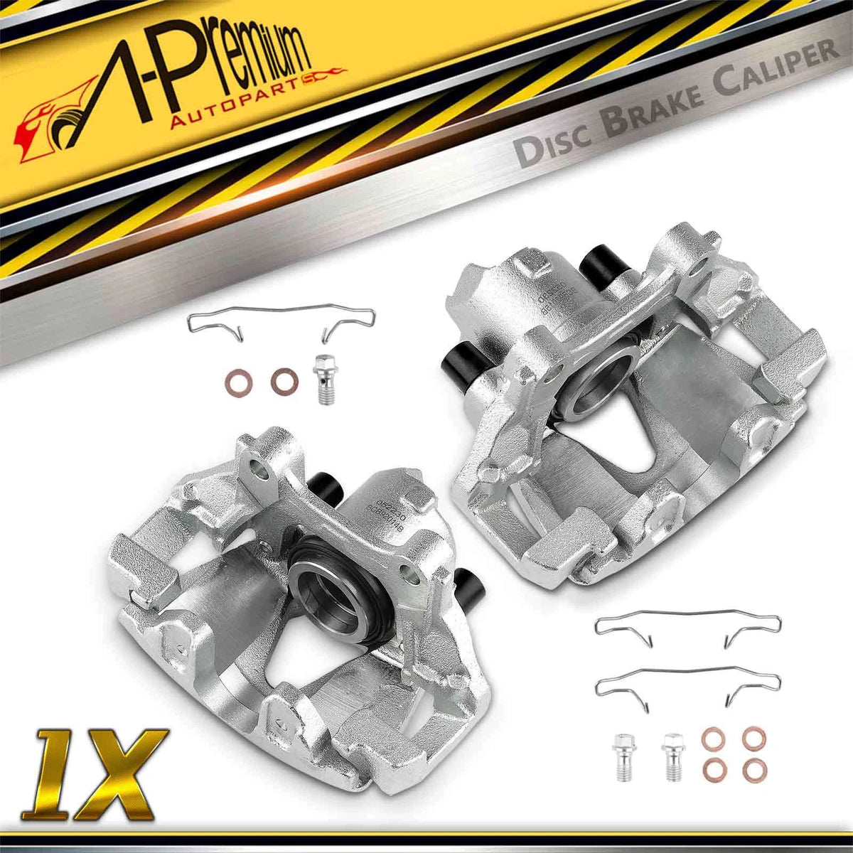 A-Premium Pair Front Side Disc Brake Calipers w/ Bracket for VW Jetta (2005) - 19-B2015B, 19-B2014B