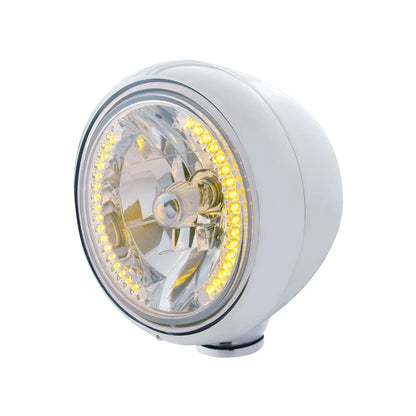 Headlight H4 Bulb Chrome 34 Amber LED for Universal Fit (2000–2026)