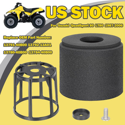 Air Filter & Cage Holder for Suzuki QuadSport 80 LT80 (1987–2006) 13791-40B00