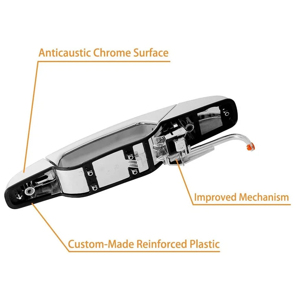 Chrome Exterior Left Rear Door Handle for Chevy Silverado 2500 3500 (2007–2014)