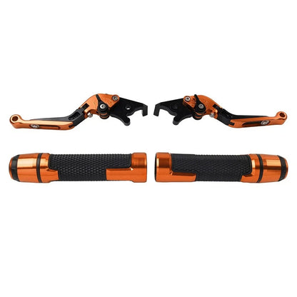 Folding Extendable Brake Clutch Levers for Kawasaki ZX14R (2006–2023) - Orange