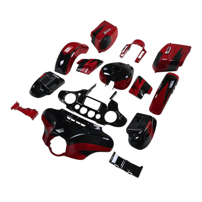 Fairing Body Kit for Harley CVO Street Glide (2014–2024) Starfire Black Atomic Red