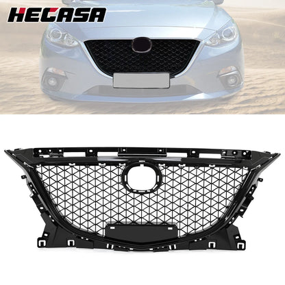 Front Grille Honeycomb Black for Mazda 3 Axela (2014–2016) Sedan & Hatchback