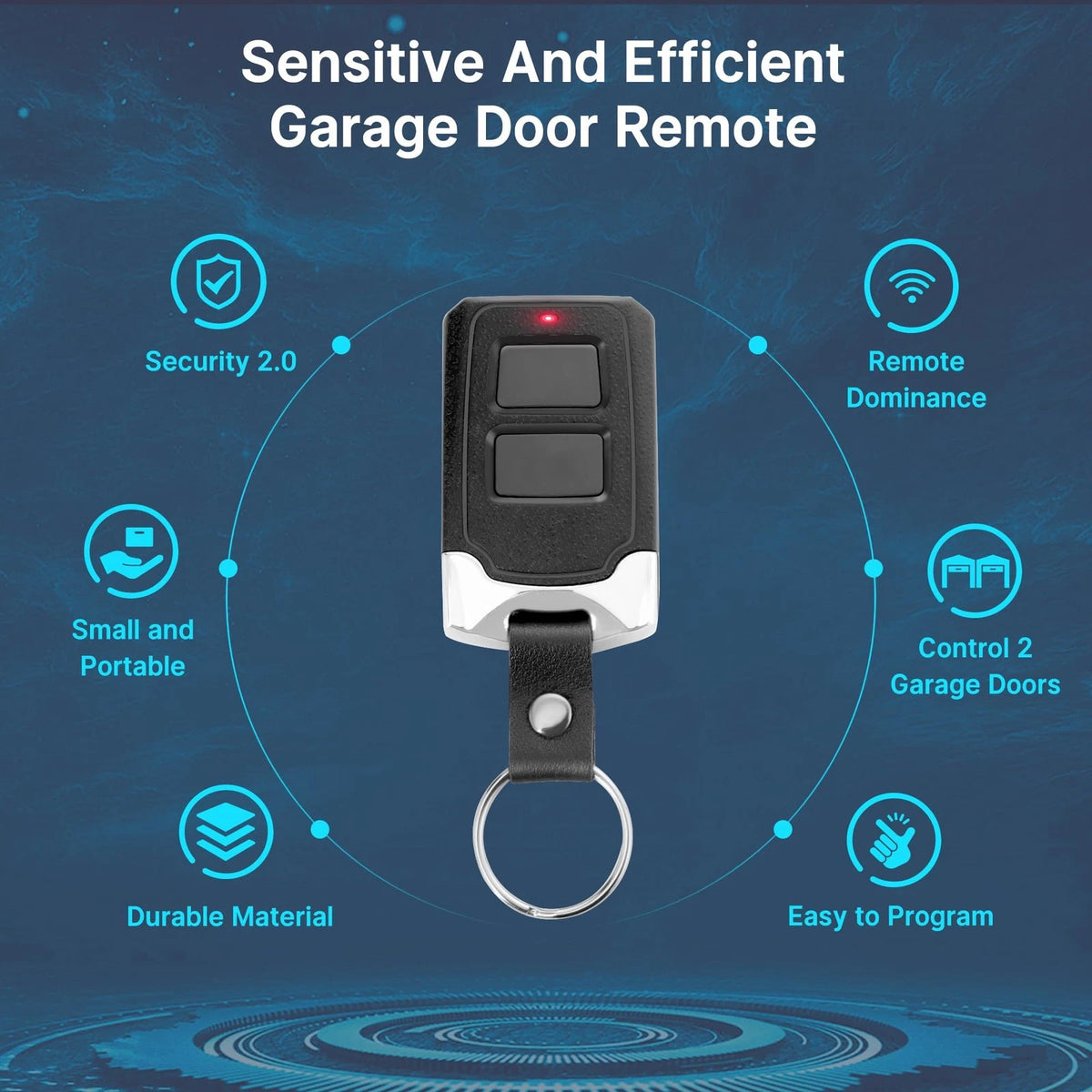 2 Garage Door Opener Remotes for Chamberlain LiftMaster Craftsman