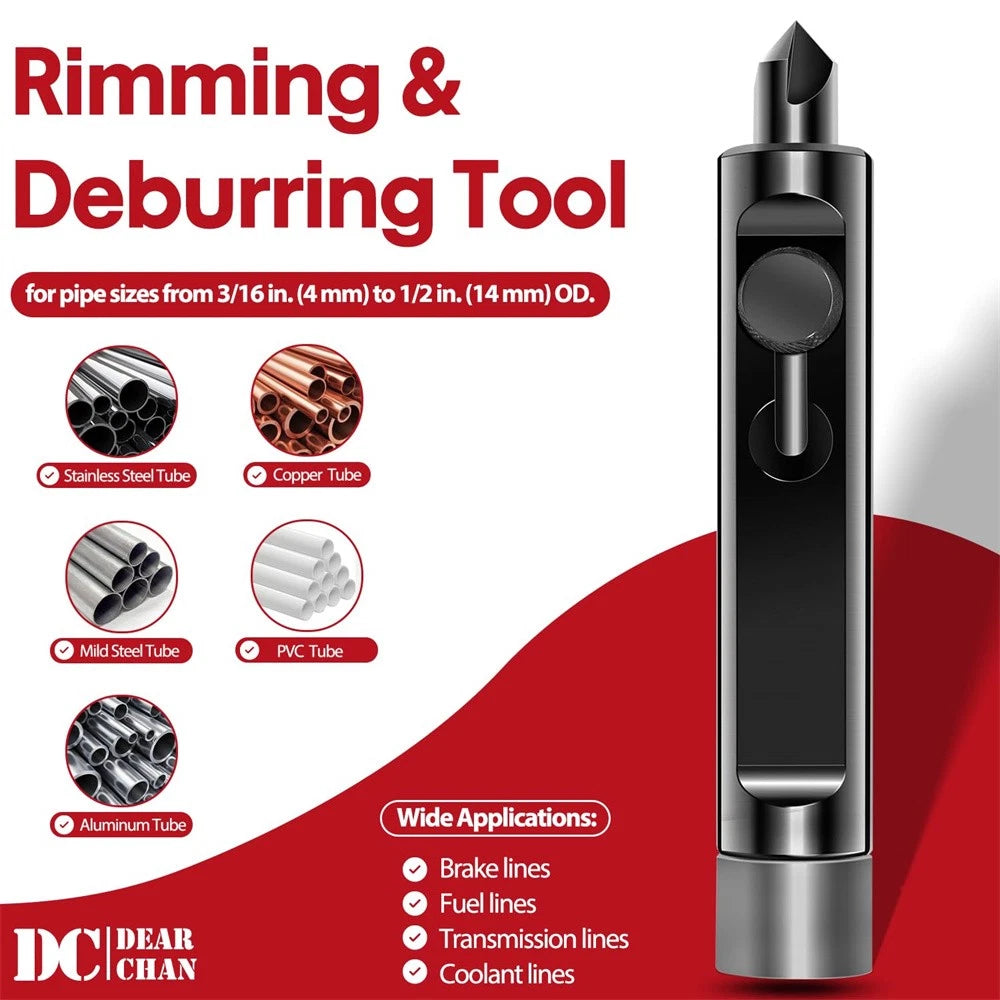 Deburring Tool for Brake Line Tubing (3/16" to 1/2")