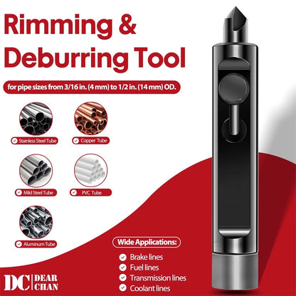 Deburring Tool for Brake Line Tubing (3/16" to 1/2")