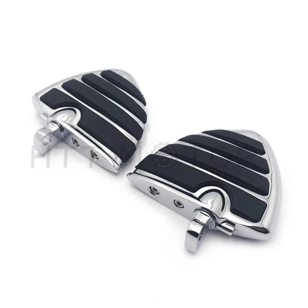 Chrome Wing Footrest Pegs for Harley Davidson Dyna Glide Sportster (883-1200)