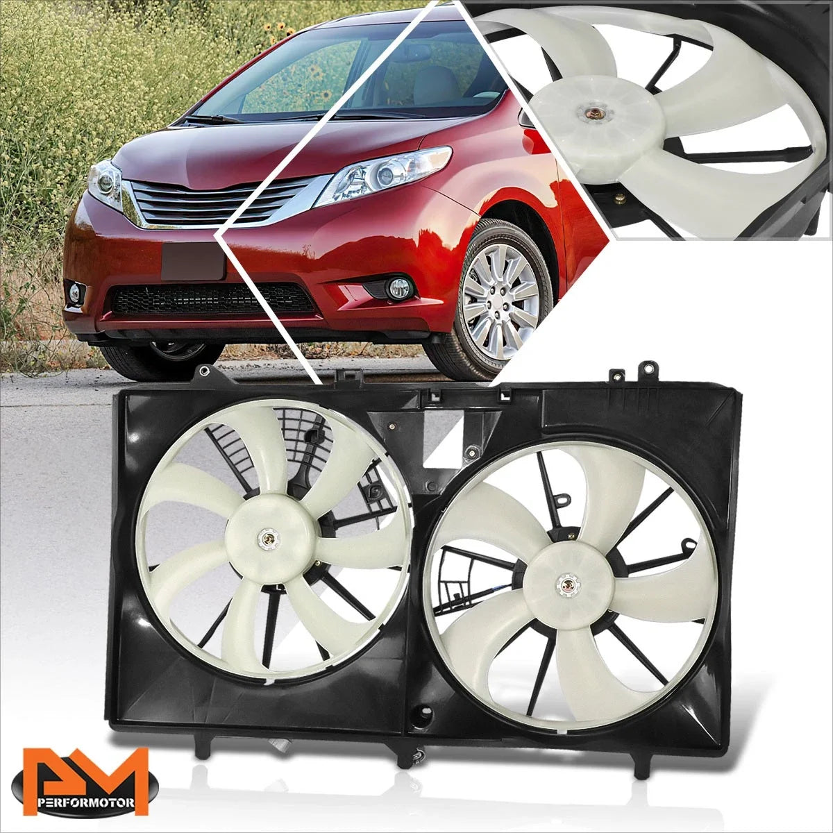 Radiator Cooling Fan Assembly for Toyota Sienna (2011–2013)