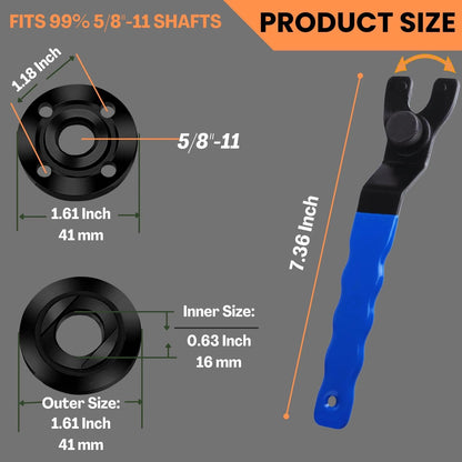 Adjustable Angle Grinder Wrench & Nut Kit for HOBEREROK