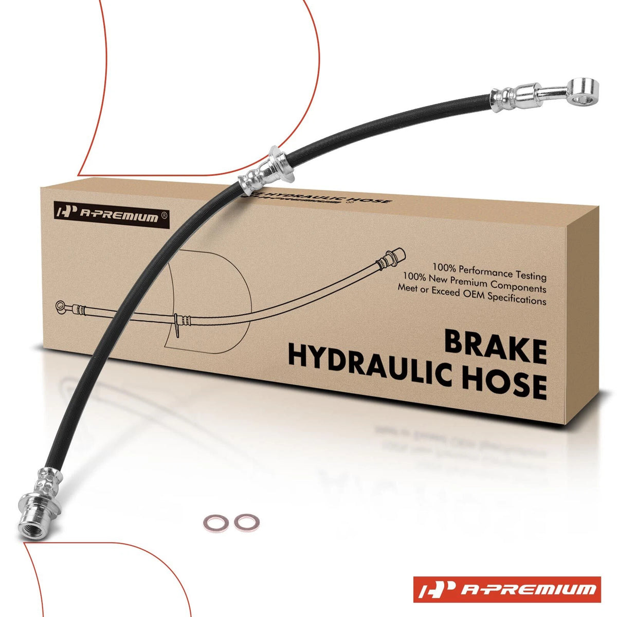 Front Right Brake Hydraulic Hose for Honda Accord (2003–2007) Acura TSX, 01464SDAA03, 01464SDAA01, 01464SEPA00, 2204308