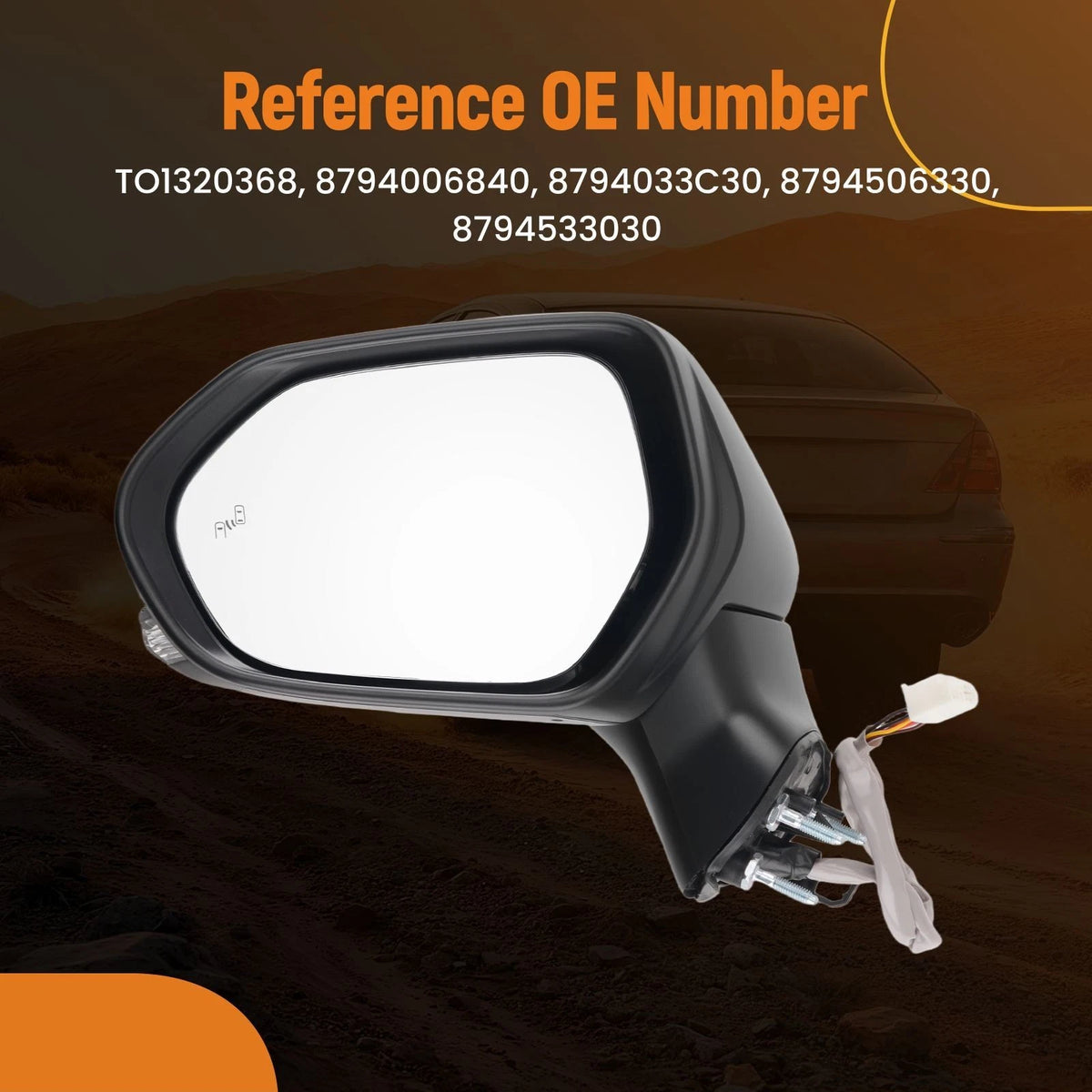 Heated Rear View Mirror for Toyota Camry (2018–2020) 8794006840, 56YVQH, TO1320368