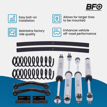 3in Suspension Lift Kit with Control Arms for Jeep Cherokee XJ (1984–2001)