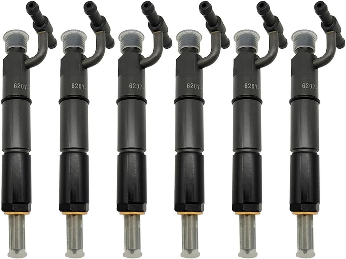 Set of 6 Fuel Injectors 6202-13-3110 for Komatsu D20 D21 WA50 PC100 PC120
