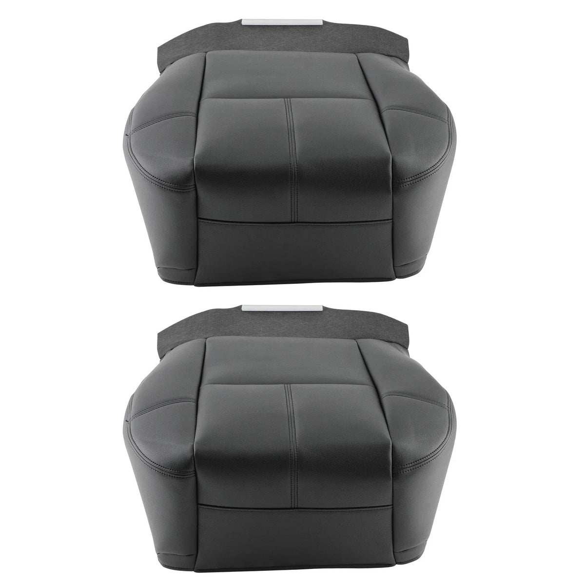 Bottom Leather Seat Cover Pair for GMC Yukon XL (2007–2012) Black