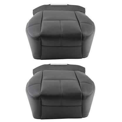 Bottom Leather Seat Cover Pair for GMC Yukon XL (2007–2012) Black