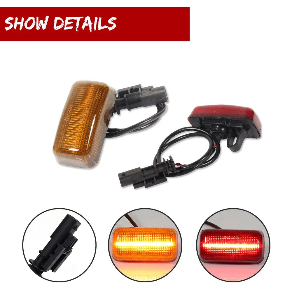 Set of 2 LED Fender Marker Lights for GMC Sierra, Chevy Silverado 3500