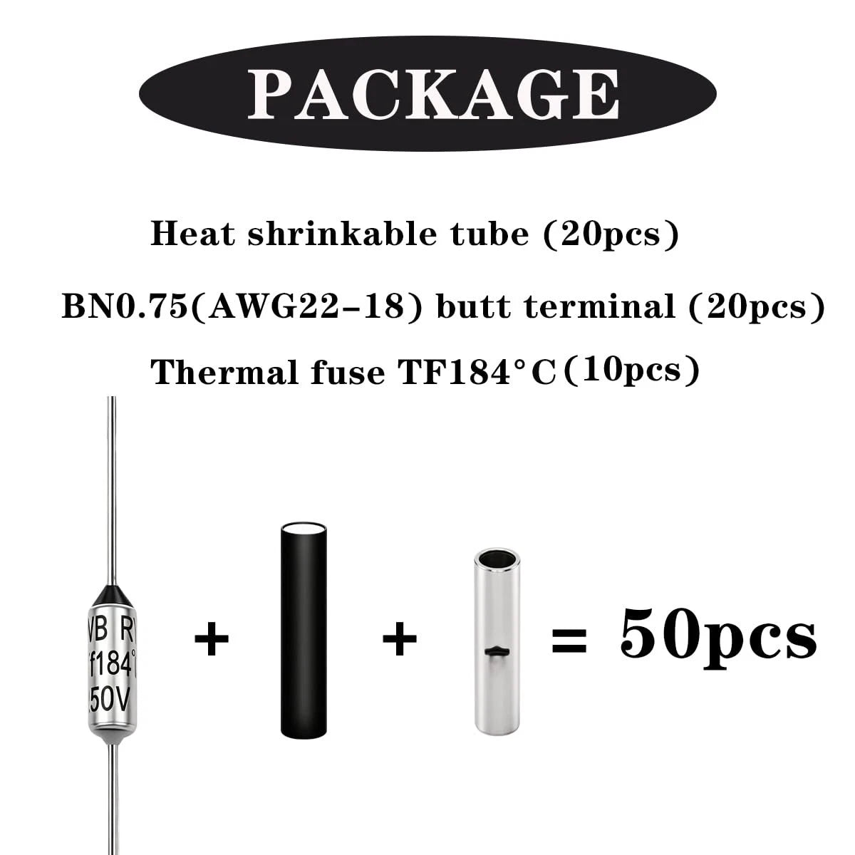 10X 184 Degree Metal Thermal Cutoffs Fuse 10A 250V