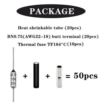 10X 184 Degree Metal Thermal Cutoffs Fuse 10A 250V