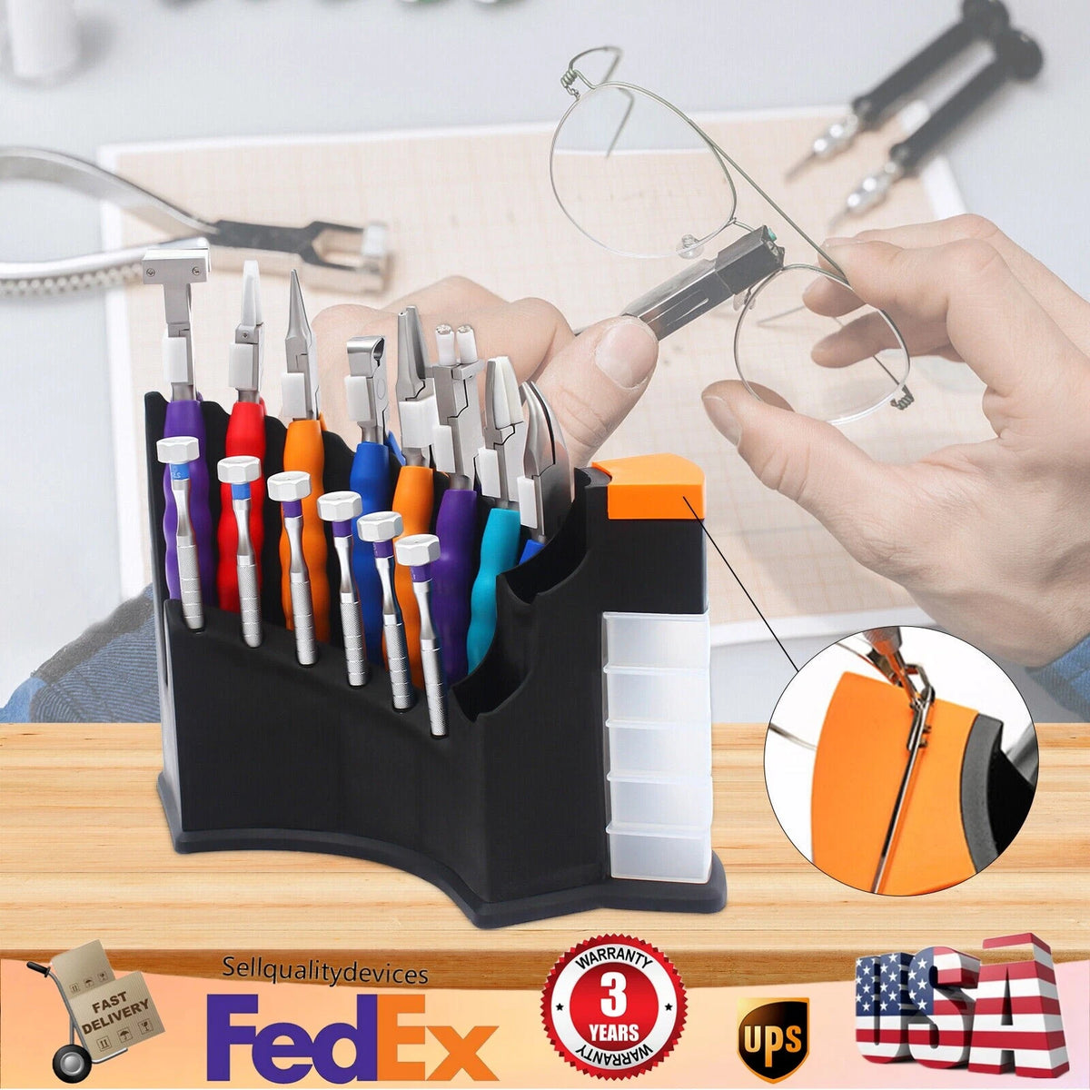 6-Piece Optical Tools Kit for Eyeglasses Repair