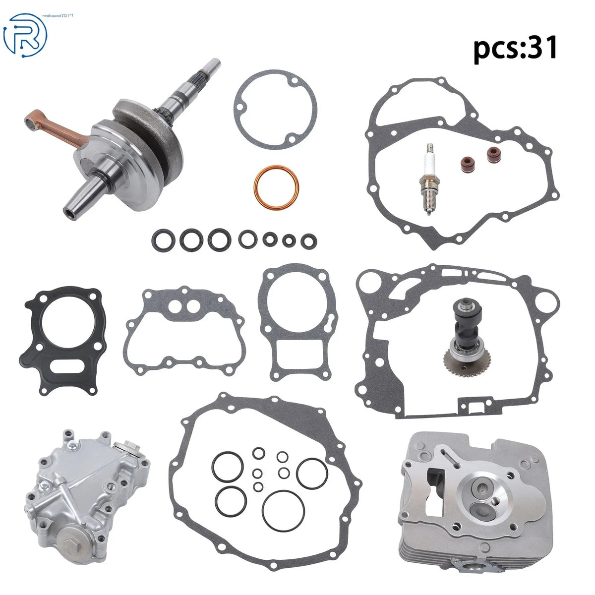 Engine Crankshaft, Cylinder Head, Oil Seal, Camshaft for Honda TRX250