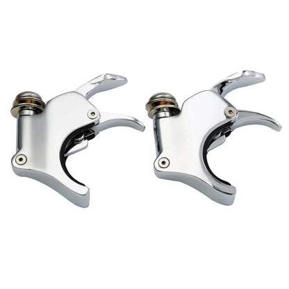 Quick Release Chrome Windshield Clamps for Harley Dyna Sportster (39mm 41mm 49mm)