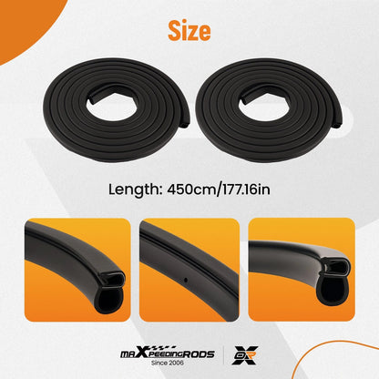 Door Window Belt Weatherstrip for GMC C1500 Extended Cab (1988–1999)
