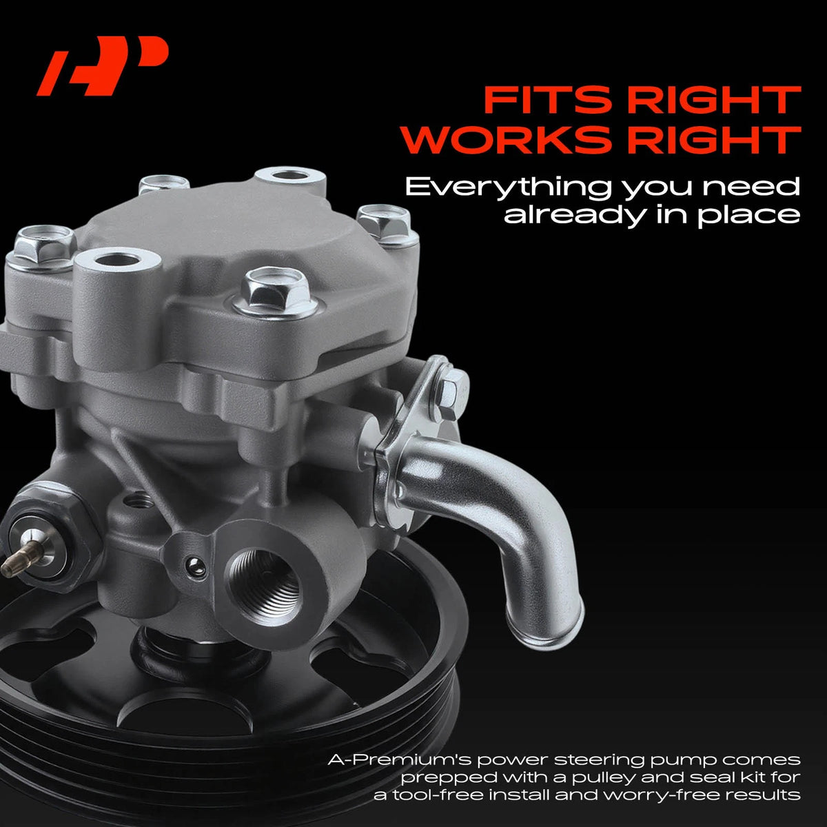 Power Steering Pump w/Pulley for Chevy Tracker, Suzuki Vitara (1999–2004) 930-0104, 21-5149