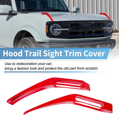 Hood Hinge Cover for Ford Bronco (2021–2024) Red Trail Sight Trim