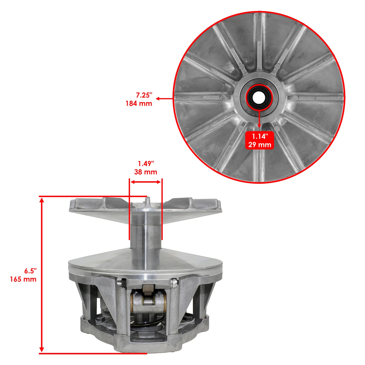 Primary Drive Clutch Assembly for Polaris Trail Boss 330 (2003–2013) PS1005AC101YD
