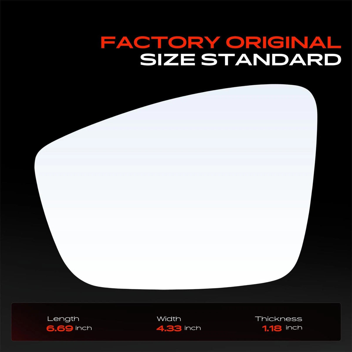 Heated Driver Power Mirror Glass for Volkswagen Jetta Passat (2011–2018) 5C6857521, 3C8857521, 966-557