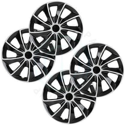 Set of 4 Black Universal Hub Caps for R16 Tire & Steel Rim