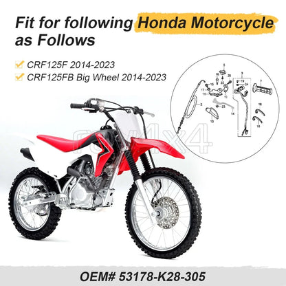 Left Hand Clutch Lever for Honda CRF125F CRF125FB (2014–2023) 53178-K28-305