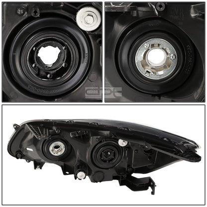 Pair of Projector Headlights for Honda Accord (2013–2015) - Black Housing, Amber Corner