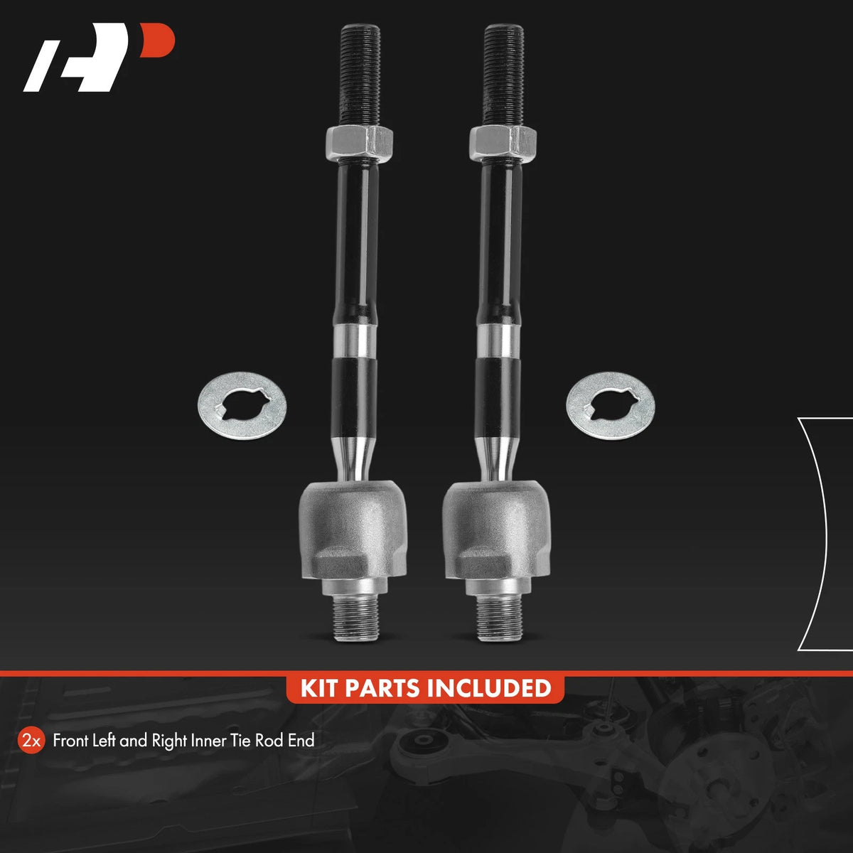 2X Front Inner Tie Rod for Kia K900 (2015–2020) 577243N250, 577243T250, MS90747