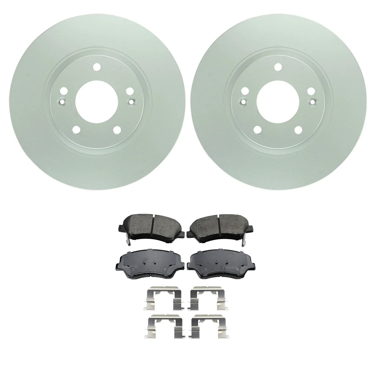 Front Rotors & Akebono ProACT Disc Brake Pad Kit for Hyundai Santa Fe