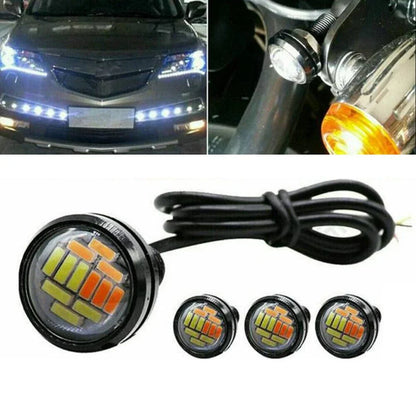 12V 15W 4pcs LED Car Lights White Yellow Daytime Running Signals
