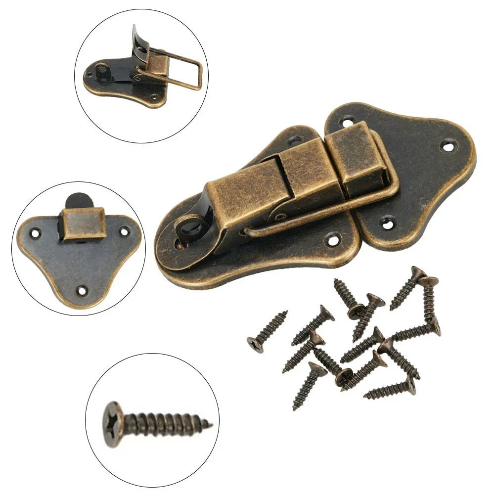 Lock Latch for Jewelry Box Cabinet Drawer (Vintage Antique Style)