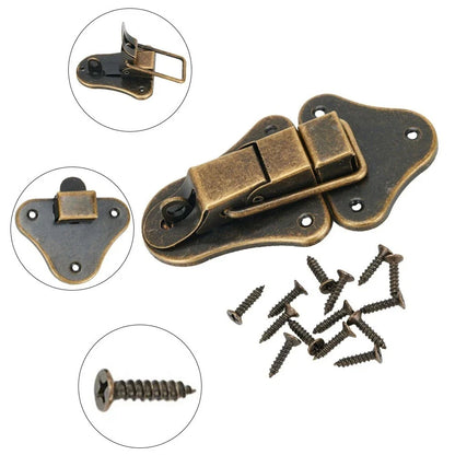 Lock Latch for Jewelry Box Cabinet Drawer (Vintage Antique Style)