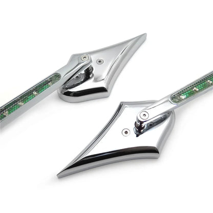 LED Turn Signal Spike Diamond Mirror for Yamaha Cruiser Royal Star (All Years)
